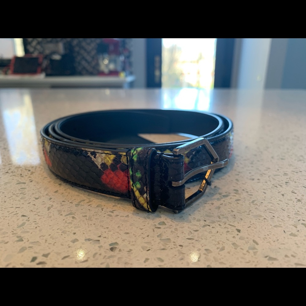 Saint Laurent Paris YSL Snake Skin Belt